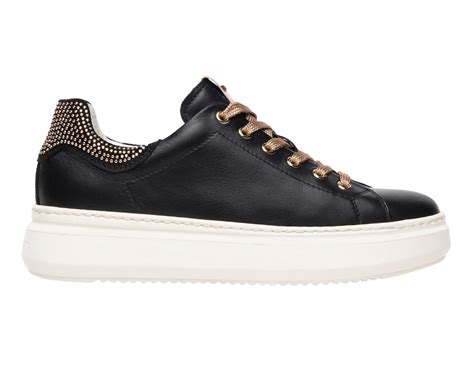 NeroGiardini BARI Nero Platform Tie Sneaker – .